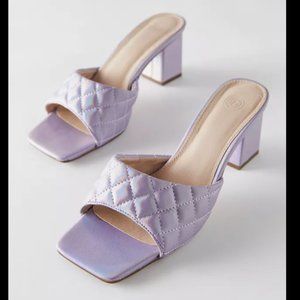 ⭐️ Callie Quilted Heeled Boho Peasant Hipster Hippie Art Farmhouse Mule Heels